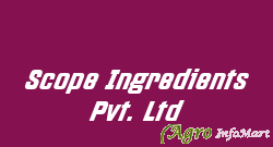 Scope Ingredients Pvt. Ltd chennai india